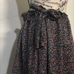 Bohemian Side Button Slit Midi Skirt